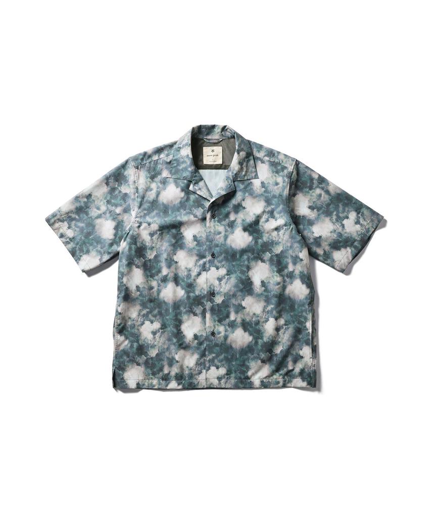 Snow Peak Patterned Shirt Mori Tops Shirt Long Sleeve GREEN M SH-26SU011 Men's Women's
