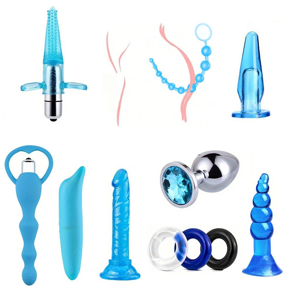 11PCS Butt Plug Set Anal Beads Prostate Massager Penis Ring BDSM Sex Toys for Couples