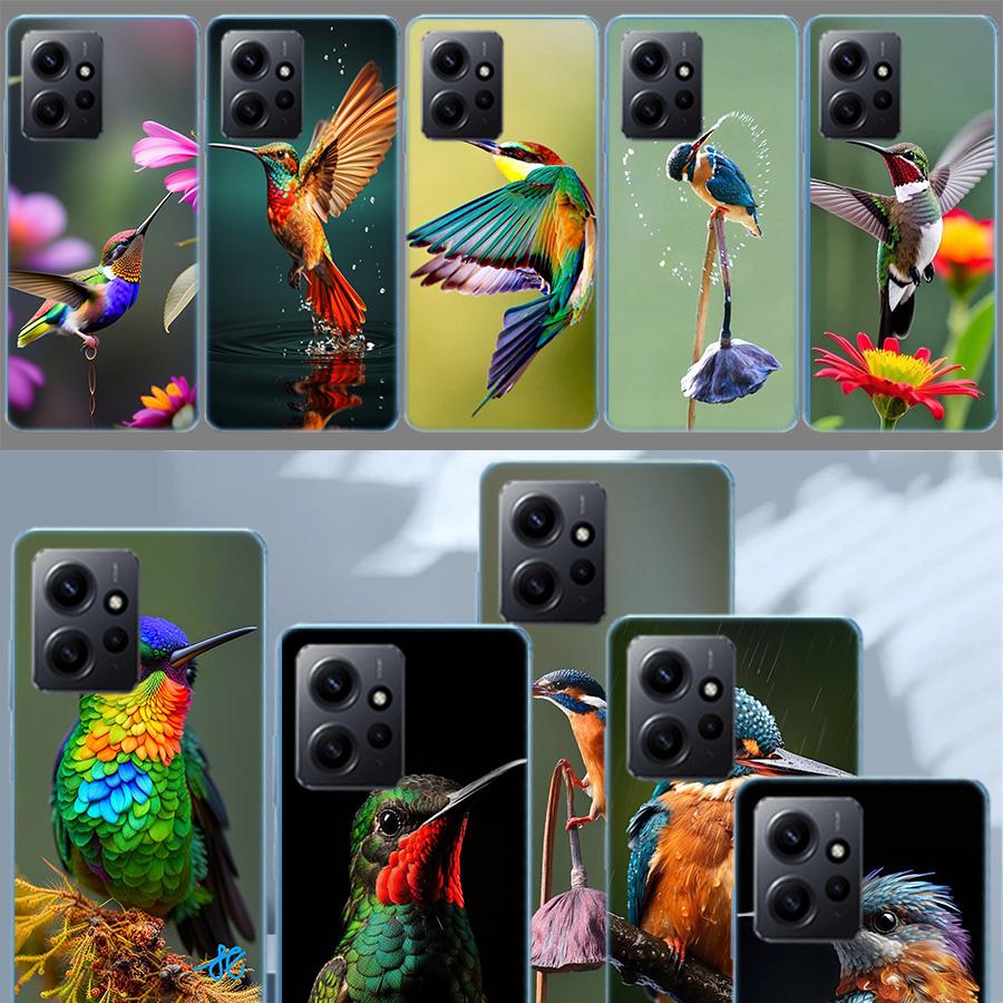 Hummingbird Phone Case For Redmi Note 14 15 Pro 5G 13 12 Pro Plus 11 11T 11E 11S 10 Pro 10S 9 9S Cover Cell Clear TPU Capa Compa