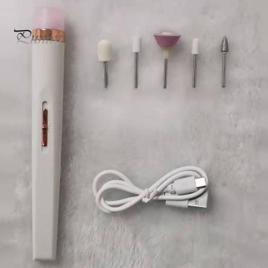 Nail Drill Machine Electric Grinder 5 In 1 High Speed USB Rechargeable Labor-saving with Grinding Polishing Light Gel Removing Portable Manicure