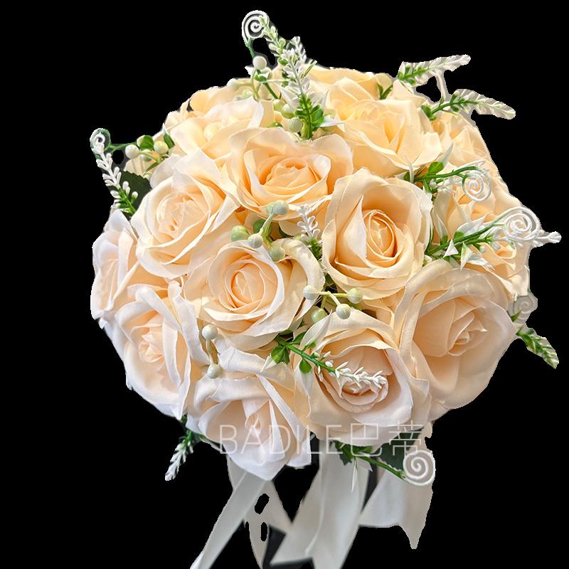 Velvet Rose Bridal Bouquet: Wedding & Photography Prop