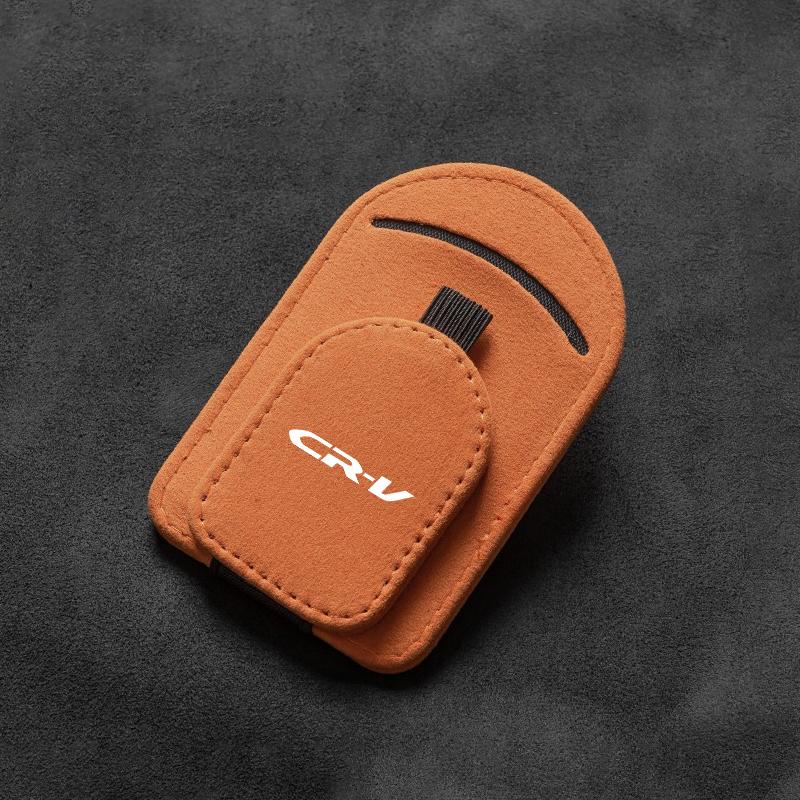 

Suede Car Logo Glasses Clip Sunglasses Card Storage Holder Accessories for Honda CRV Civic Accord Fit Jazz HRV Odyssey Jade City