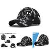 Graffiti Printed Unisex Baseball Cap Cotton Adjustable Size Summer Hat Trendy Embroidered Logo