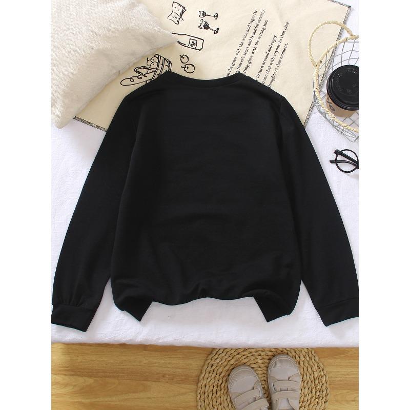 European sizes Kids' Comfortable and Soft Fabric Creative Light Strip Letter Christmas Number Fashion Pattern Print  Kids' Crew Neck Sweatshirt