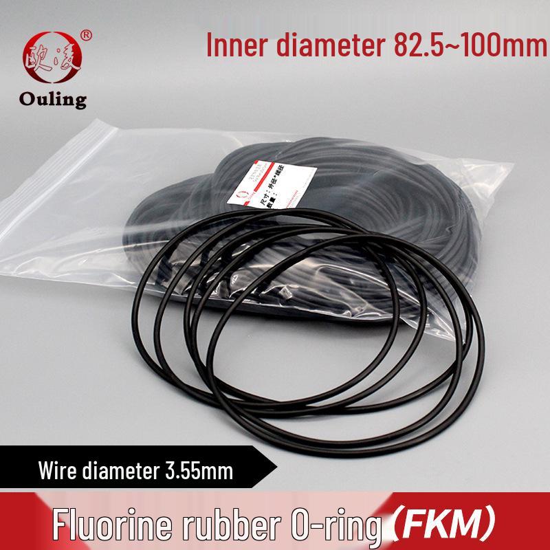 Black Fluororubber O-ring ID 82.5-100/243 x 3.55mm 82.5mm ID Black Fluororubber O-ring (1pc)