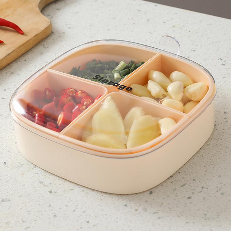 

Onion Garlic Ginger Preservation Box Refrigerator Freezing Separator No Odor Cooking Storage Box Sealed Drainage Storage