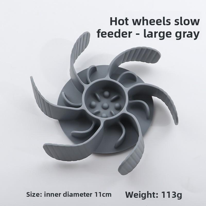 Pet Slow Feeding Bowl for Cats and Dogs, Silicone Slow Feeder, Dog and Cat Feeder, Dog Bowl, Pet Supplies 12cm Bowl Gray