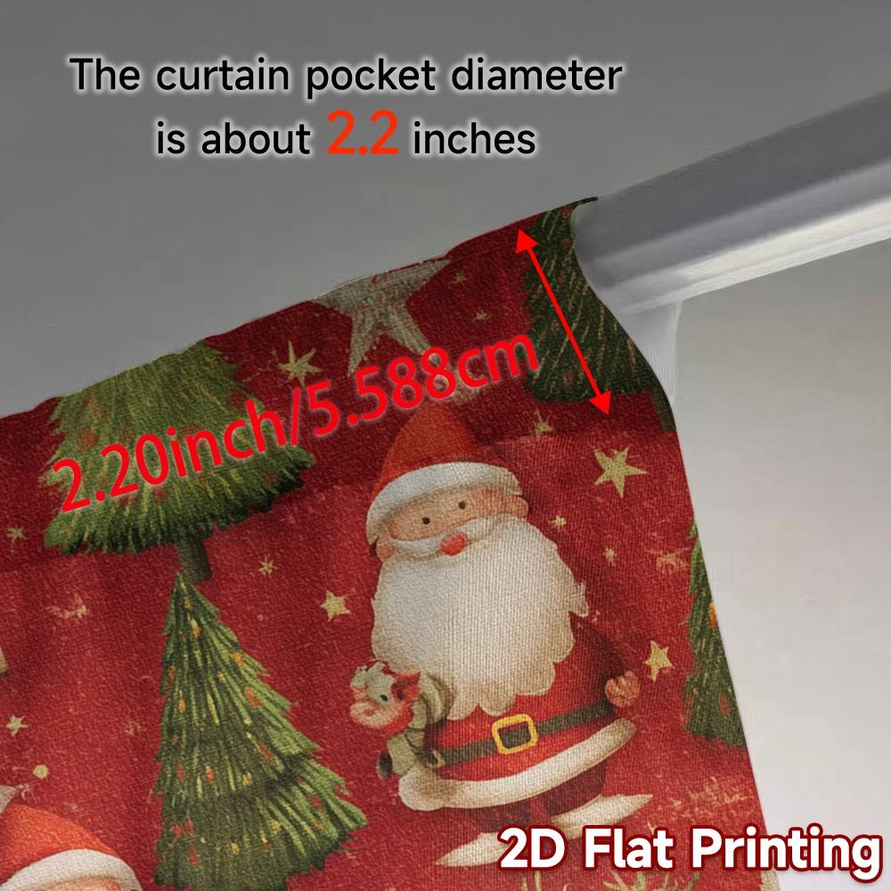 2D Flat Printing  JIT 2pcs   Curtains (Without Rod) Festive Wonderland Contemporary Chic Curtains Versatile Polyester Curtains