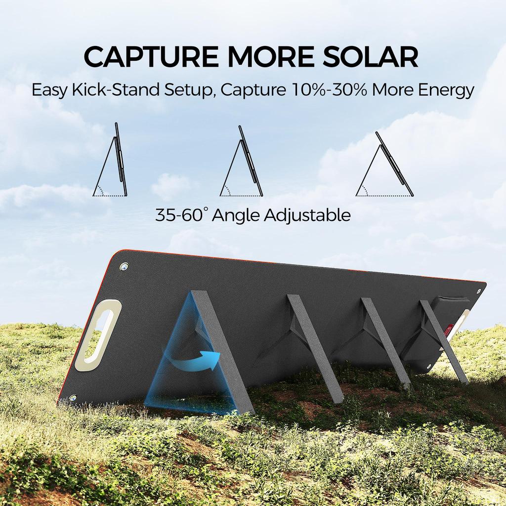 Flashfish P66+TSP100 Portable Power Station 300W Output Power 7 Outputs 3 Ways To Recharge 6-layer Protection
