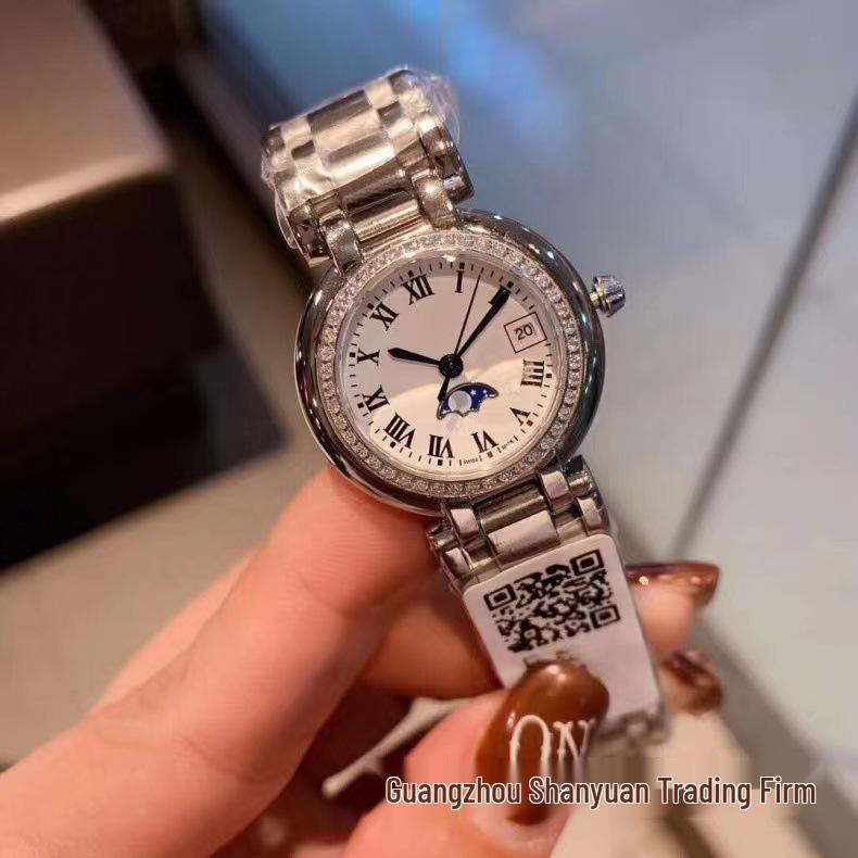 Langjia Heart Moon Diamond Round Dial Quartz Women's Watch