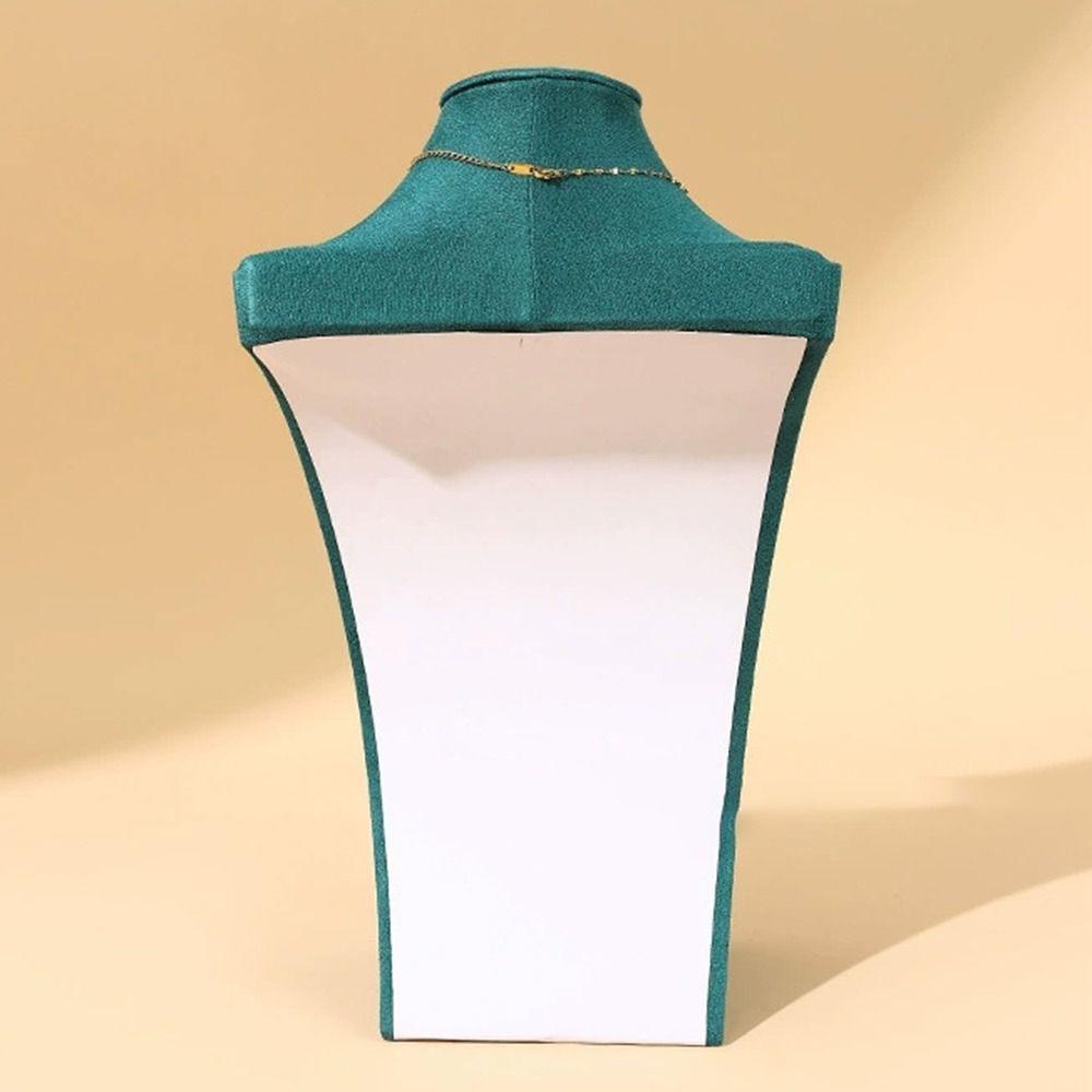 Human Shape Necklace Display Stand Velvet Cloth Ornament Holder Jewelry Show Rack  Home Showcase