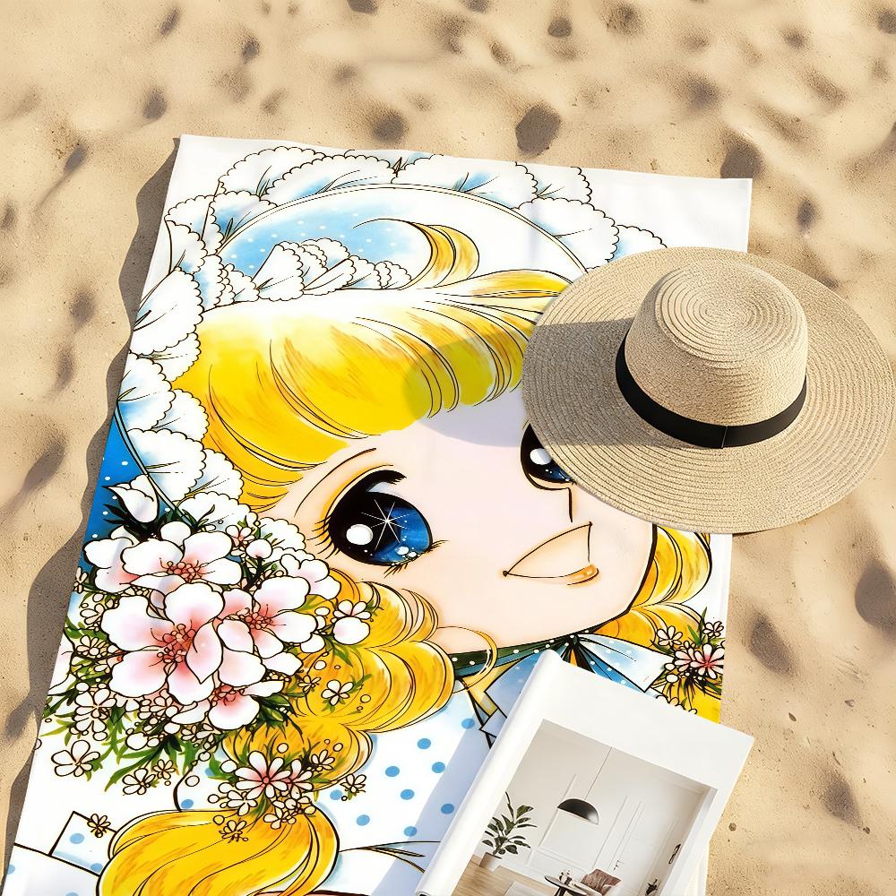 Anime Cartoon Candy Candy kawaii Towel Quick Drying Beach Towels Are Suitable For Swimming Pools Camping Yoga And The Gym