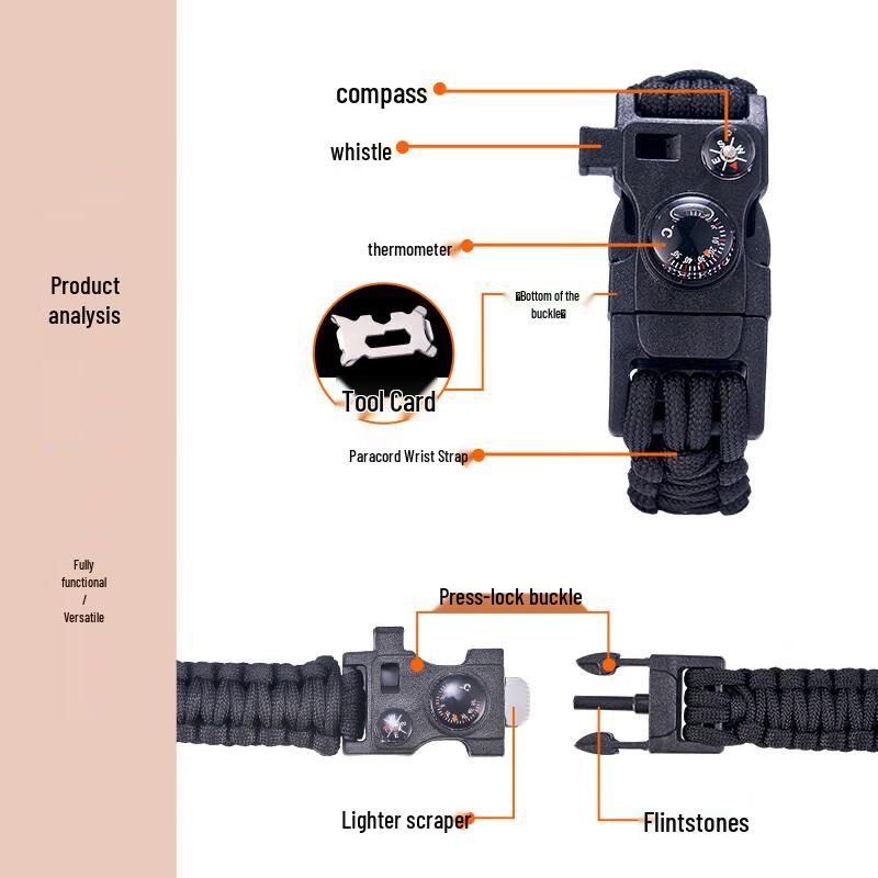 Shang Kao Jia Multi-functional Outdoor Survival Bracelet