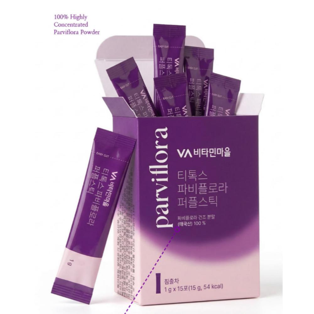 [vitamin village] Ttox Parviflora 100% Purple Stick, 15 packets / Korean Ttox Stick / Natural Detox