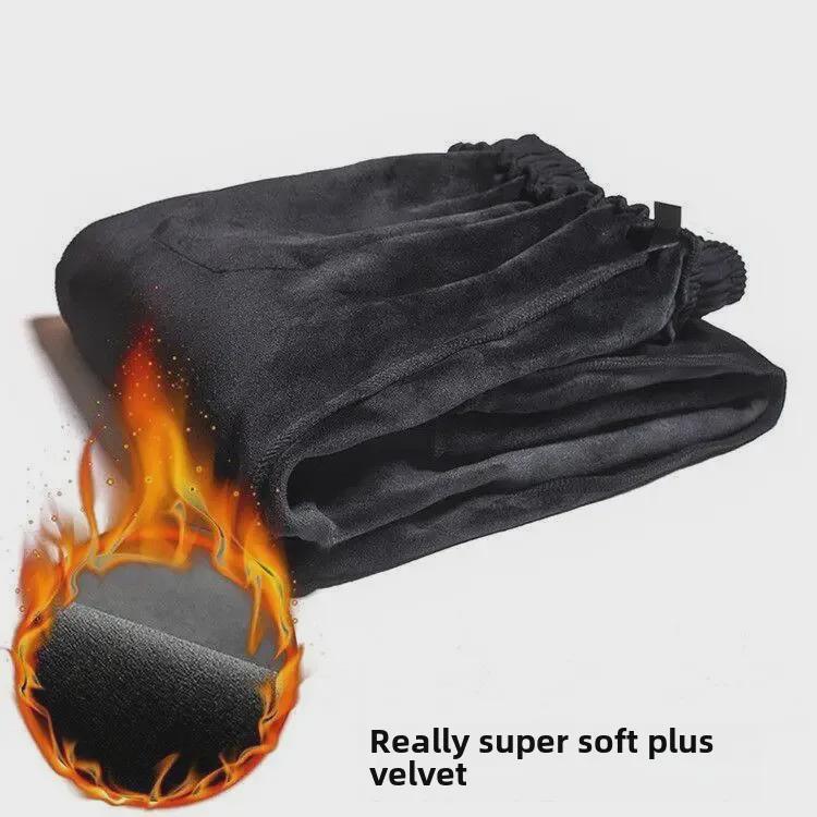 Men's Winter Camouflage Fleece-Lined Work Pants - Wear & Dirt Resistant, Deep Crotch, Cuffed, Large Size