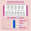 Cross-border Long-pointed Goth Style Wearing Nail Piece Cool Dark Rose Steel Ball Nail Piece Patch Wearable Nail Art