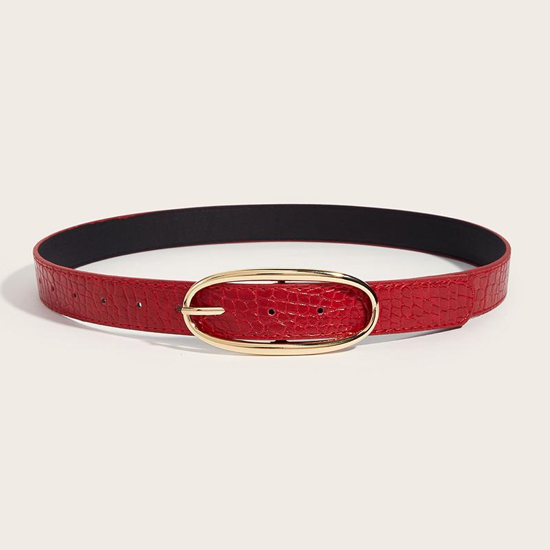 Fashionable Retro Belt For Women, 2025 New Design Sense, Minority Red Belt With Jeans Belt