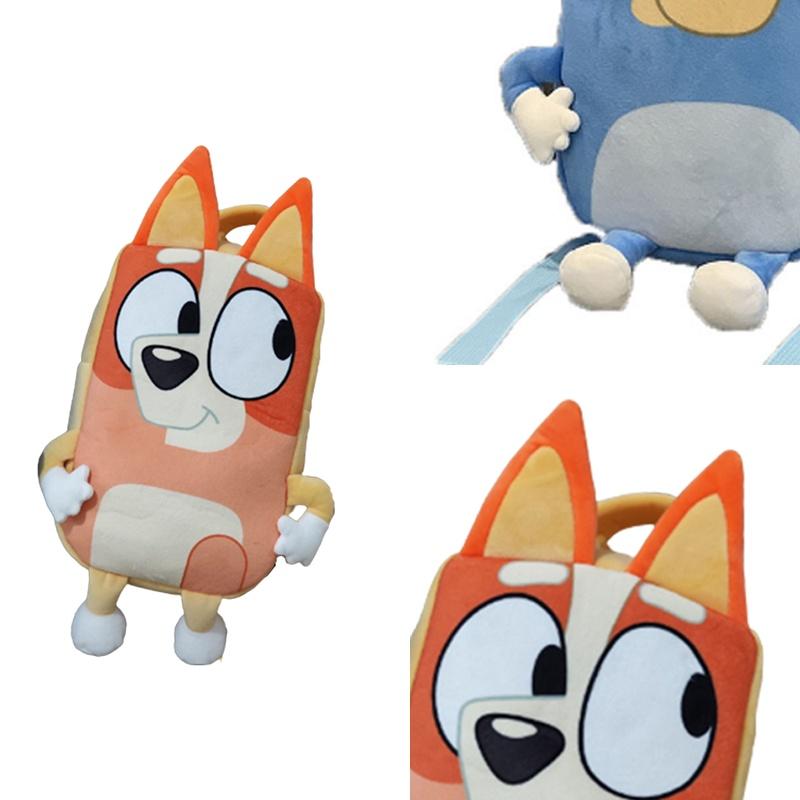 Bluey Plush School Backpack For Children Cute And Colorful Toddler Bag With Mobile Phone Pocket