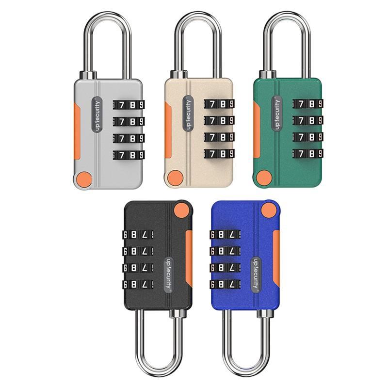 Multicolor 4 Digit Combination Padlock With Resettable Code And Sturdy Metal Shackle Perfect For Gym Locker Luggage Travel
