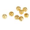100 Stück goldene hohle filigrane Kugeln, lose Distanzperlen für die Schmuckherstellung, 8 mm