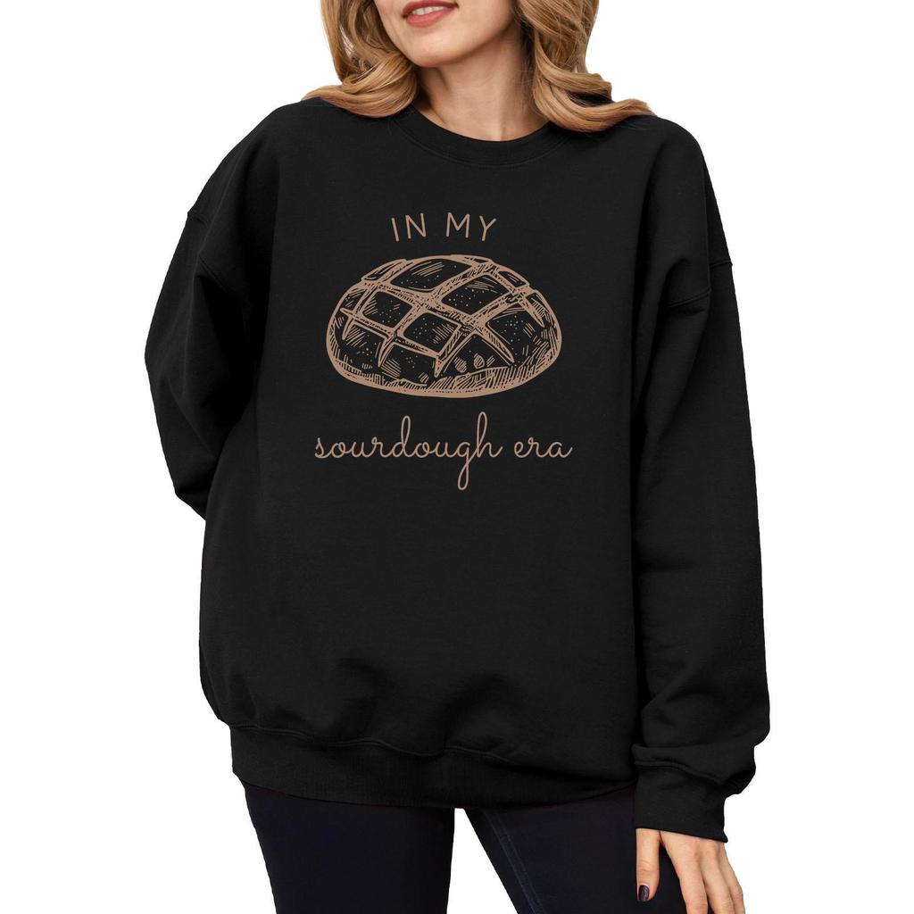 Autumn Winter American Style Printed Loose Round Neck Long Sleeve Hoodie