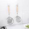 Household Items Kitchen Supplies Stainless Steel Slotted Spoon Frying Hole Scoop Wooden Handle Filter Mesh Leakage