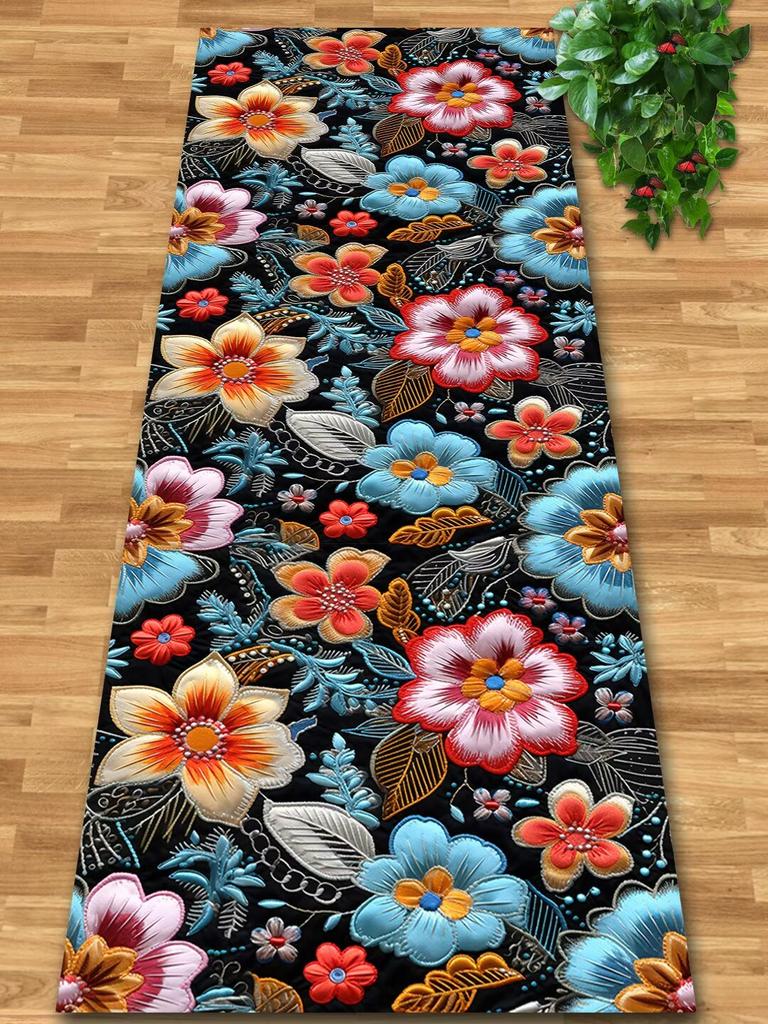 Kwiatowy Luksusowy Długi Dywanik Biegacz do Korytarza Przejście Dom Duży Dywan Schody Wygodny Trwały Zmywalna Mata Podłogowa