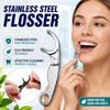 Reusable Portable Stainless Steel Toothpick Floss Set Lightweight Oral Teeth Cleaning Tools for Hiking Business Trip