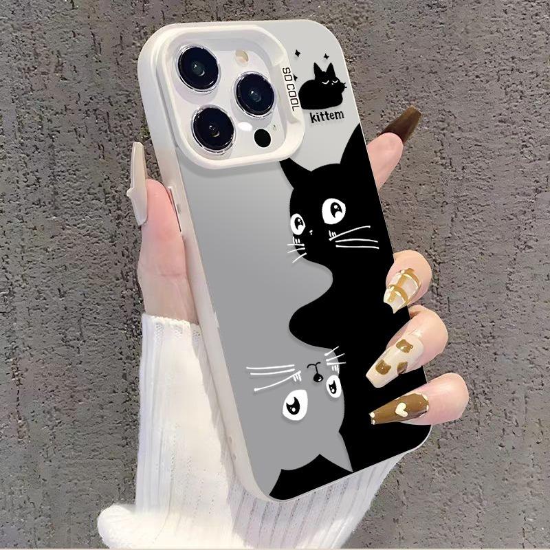 Applicable To Simple Cute Cat IPhone14ProMax Apple 13i Mobile Phone Case 12 Anti-drop 15XRXS Batch 16