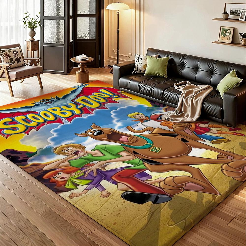 Scoobydoo Mystery Inc Gang Adventure Indoor Rug Nonslip Easyclean Carpet For Living Room Bedroom Hallway Home Decor Birthday Gift