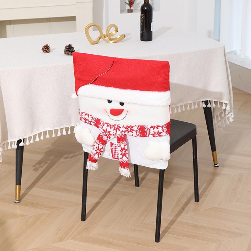 Santa Claus Chair Cover - Cross-border Christmas Decoration for European and American Homes