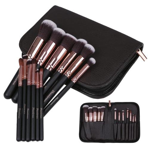 

[makeup advisor recommendation] 12 makeup brushes case makeup brush set cosmetic pouch makeup pouch foundation brush makeup set present prejour