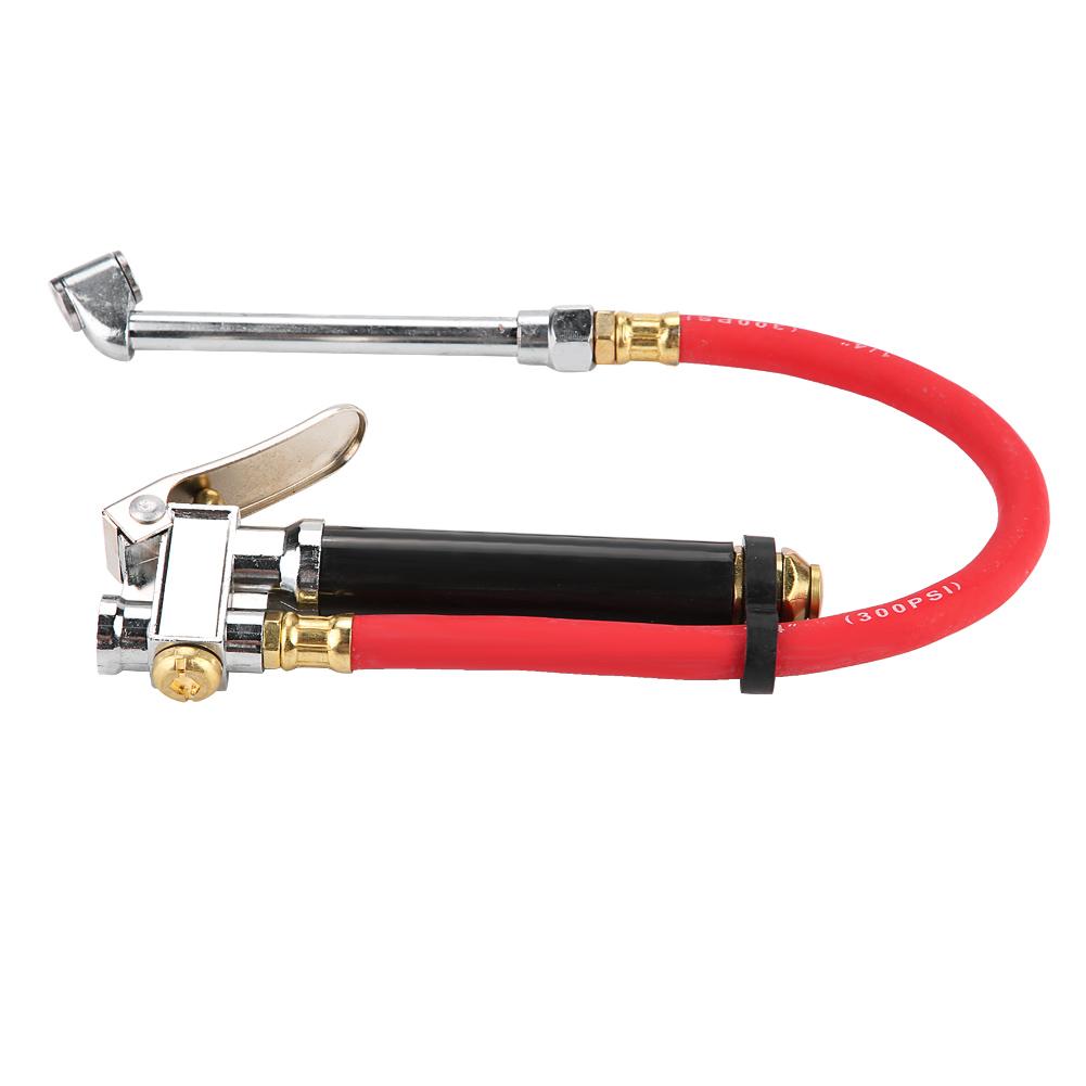 Inflador de neumáticos portátil para automóvil, medidor de presión de aire, compresor de aire de doble mandril, herramienta para manguera