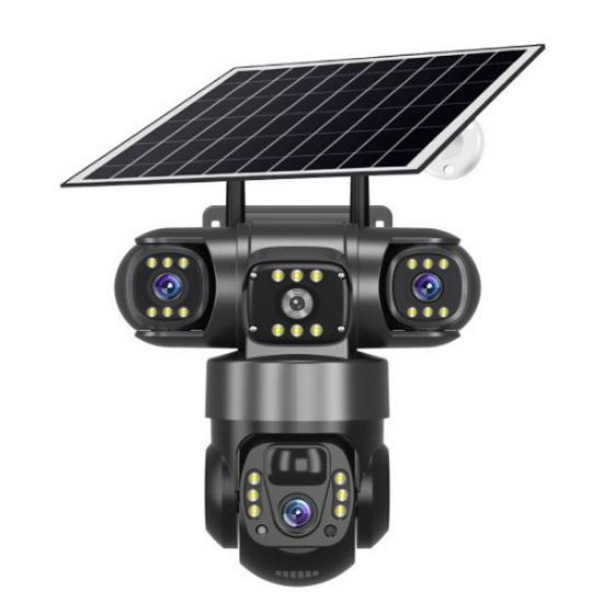 V380 4G Solar PTZ Camera: Tri-Lens, Low Power, Full-Color HD Night Vision for Southeast Asia Surveillance
