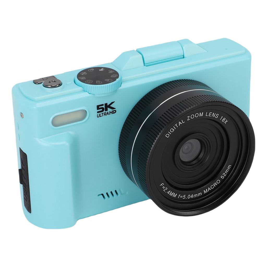 5K Digital Camera for Photography 75MP HD Autofocus 18X Digital Zoom WiFi Mirrorless Camera with 3 Inch Flip Screen for