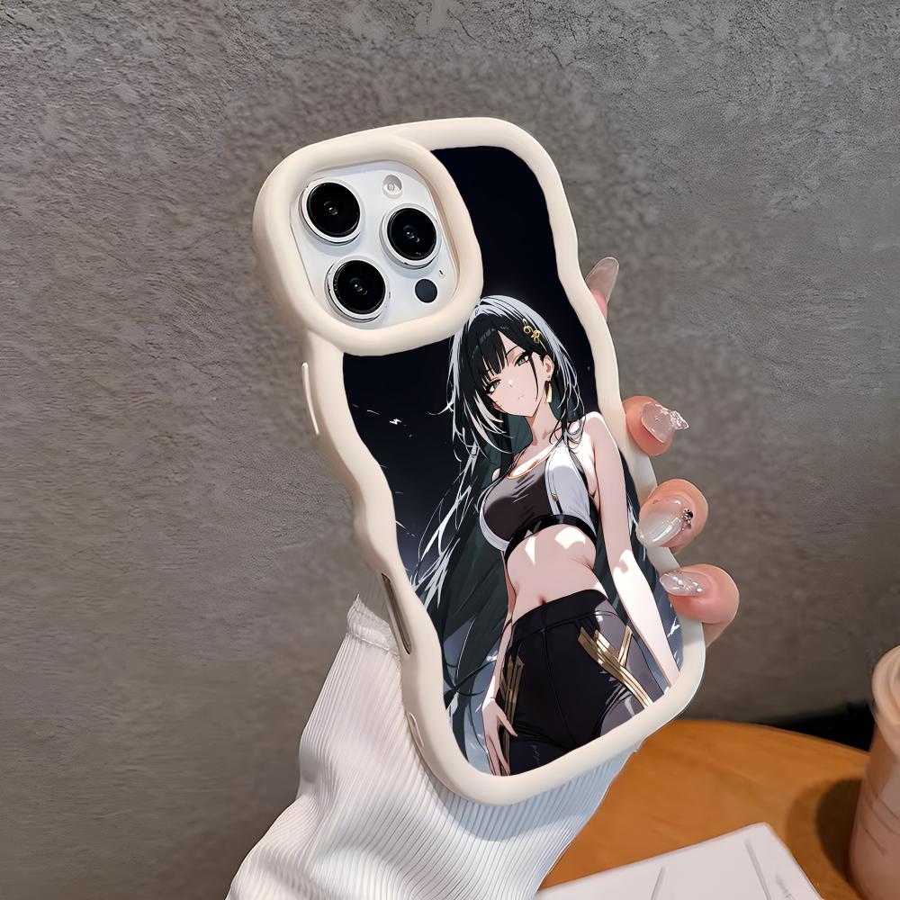 

Wuthering Waves Baizhi Phone Case for iPhone 17 16 15 14 13 12 11 Air Pro Max Plus White Soft TPU Wavy Edge Cover iPhone 11 Pro Max