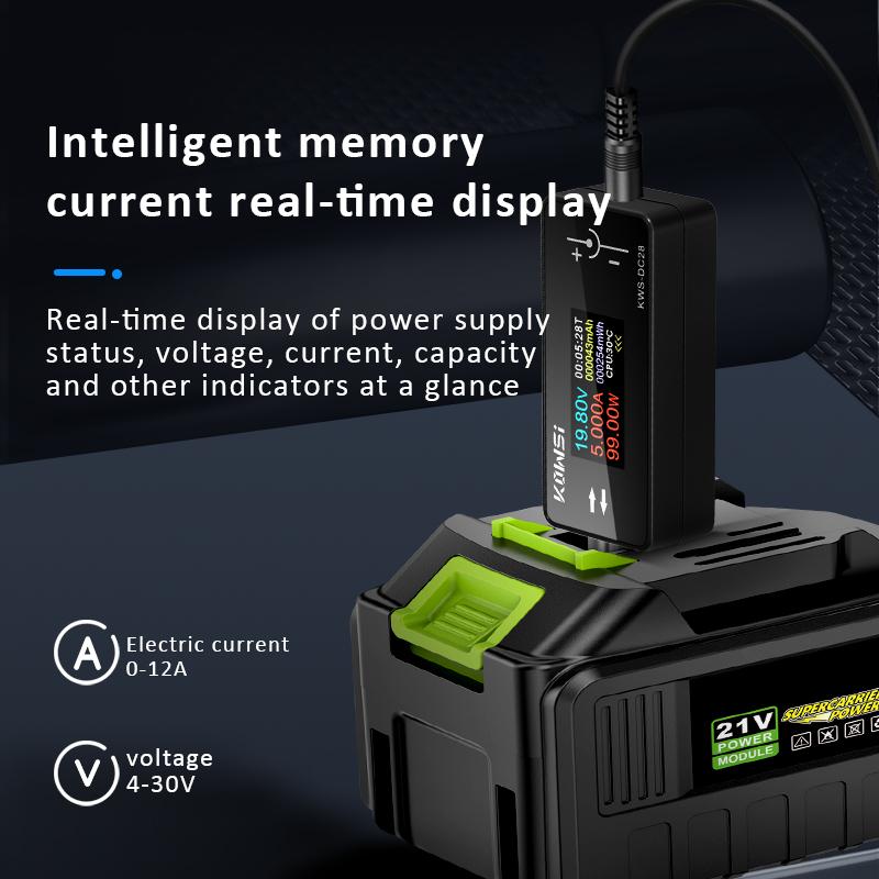 DC 4-30V 0-12A TFT HD Digitales Voltmeter Leistungsmesser DC5.5*2.5 Schnittstellen-Tester Spannungsstrom-Monitor Batteriekapazitäts-Detektor