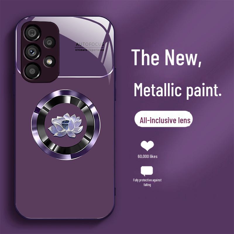 Samsung S23Ultra Metall Flüssigkeit S21 Ring Lotus S10e Erweiterte Anti-fall S20 Fall