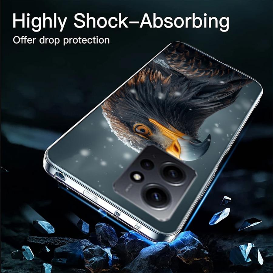 Majestic Eagle Gaze Phone Case For Redmi Note 14 15 Pro 5G 13 12 Pro Plus 11 11T 11E 11S 10 Pro 10S 9 9S Cover Cell Clear TPU Ca