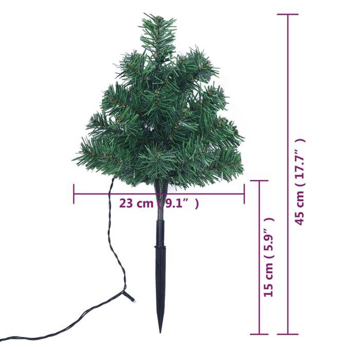 VidaXL Arbres d'Allée de Noël 6 pcs avec LED Multicolores Décoration de Noël Ornement de Vacances Décoration de Fête Jardin 344659