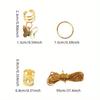 36pcs Butterfly Dreadlock Hair Rings - Stylish and Popular European & American Design