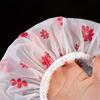 1PC Reusable PE Shower Cap - Adjustable Printed Design with Elastic Band for Spa Salon & Kitchen Oil Fume Protection Shower Cap