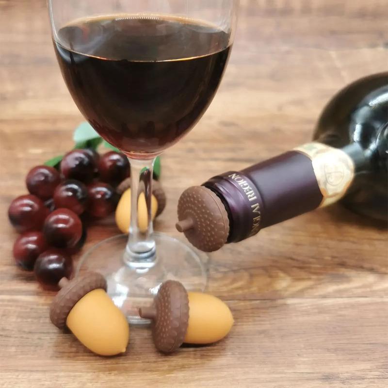 Wine Cork Drinkware Home Silicone Plug Bar Accessories Pinecone  Household Red Wine Hat Chestnut Shape Silica Gel Barware