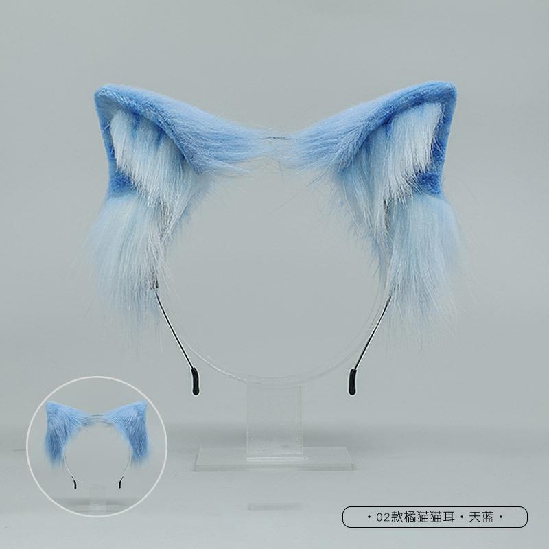 

Cosplay headgear cat ears fox rabbit plush hairpin hair accessories handmade simulation beast ear headband