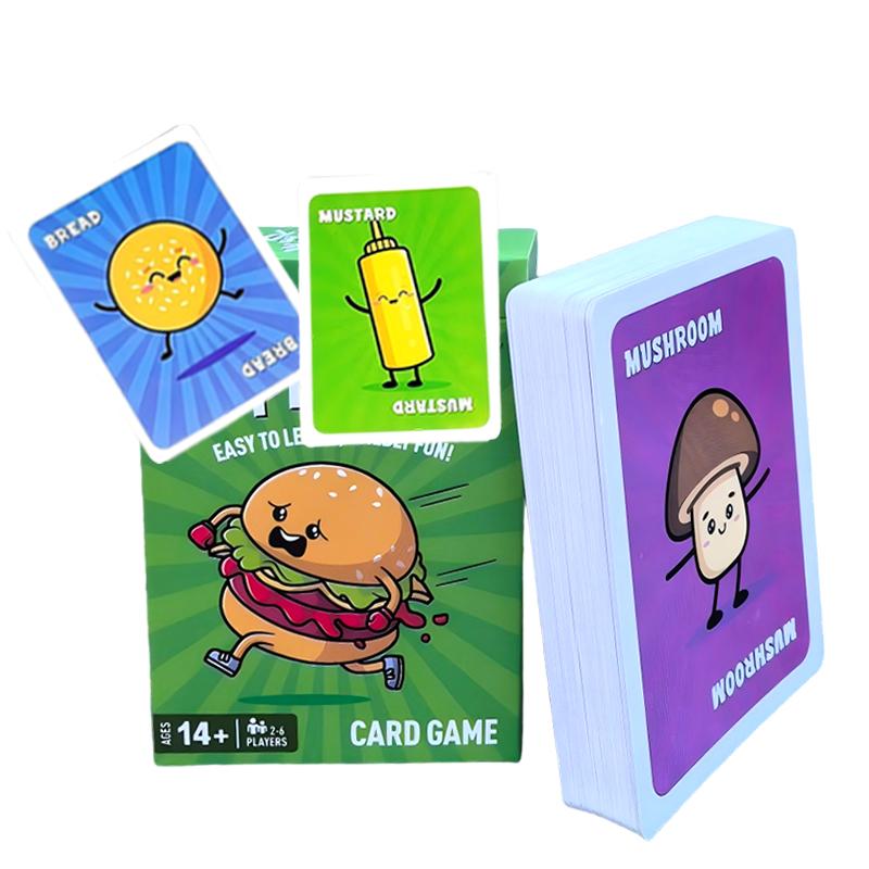

Карточная игра Гамбургер Еда Семейная Колода Коробка Игры для Вечеринки 2-6 Игроков Настольная Игра Социальные Коллективные Игры Рождественские Хэллоуинские Подарки