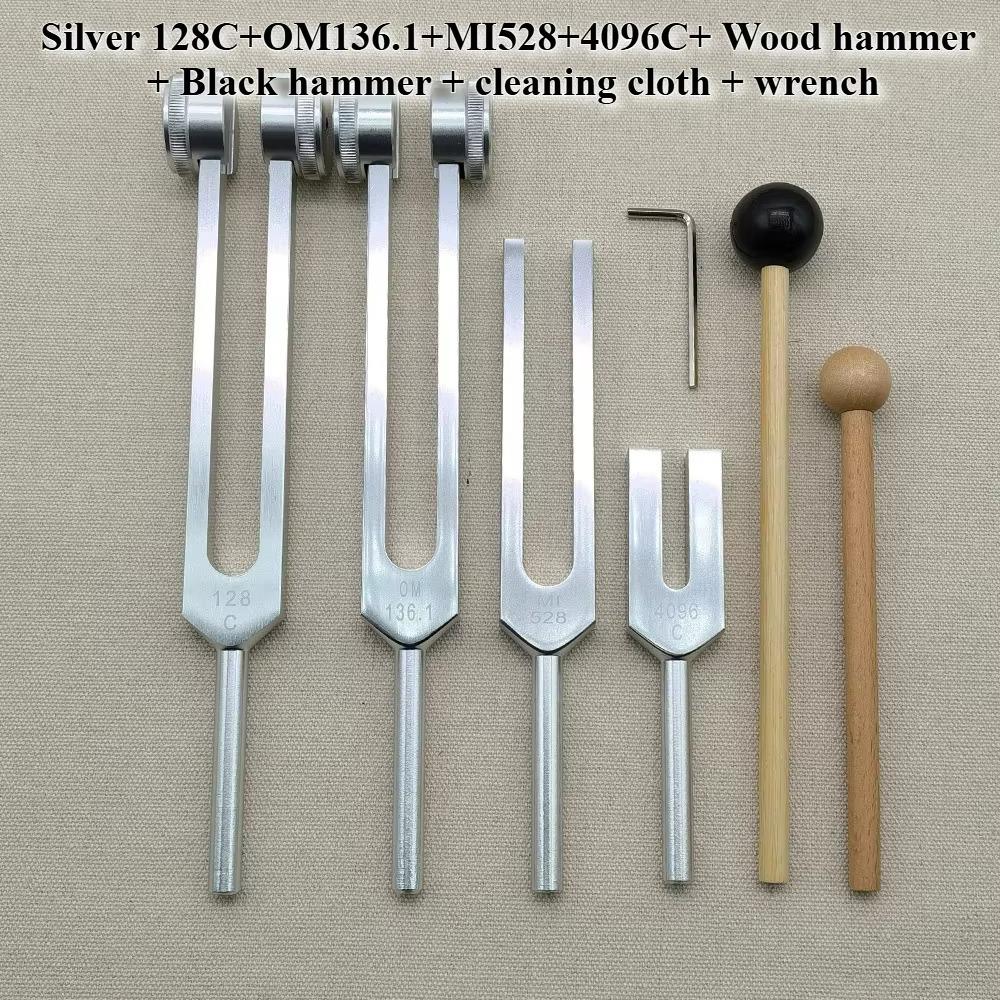 Aluminum Alloy Tuning Forks Set 128C Hz Yoga Meditation Tuning Fork OM136.1hz Healing Sound Therapy Percussion Instrument