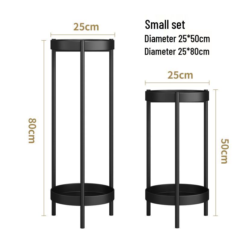Elegant Multi-Tier Wrought Iron Indoor Plant Stand for Balcony or Living Room