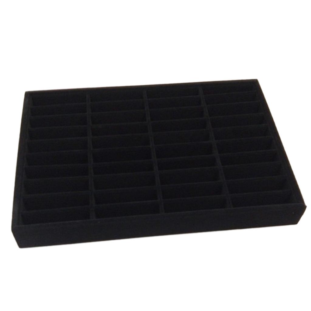 Men Women Bangle Bracelet Trays 40 Slot Compartment Box Showcase Gray