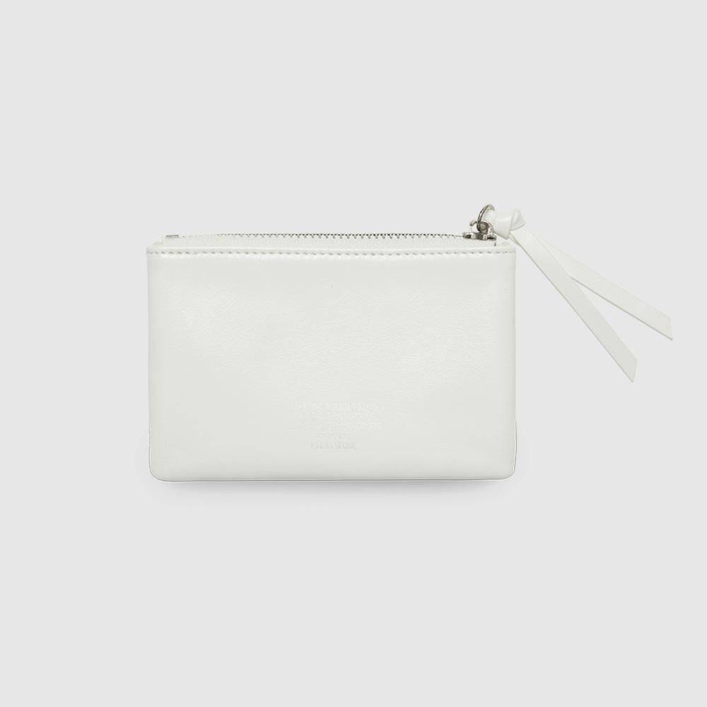 Homeboi Sport Club Pouch Wallet (Cowhide Pouch Wallet) - White