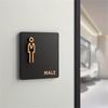 1pc Acrylic Bathroom Sign Adhesive Backed for Door Installation Plastic Surface Mounting Men Women Restroom WC Symbol Bathroom Identification
